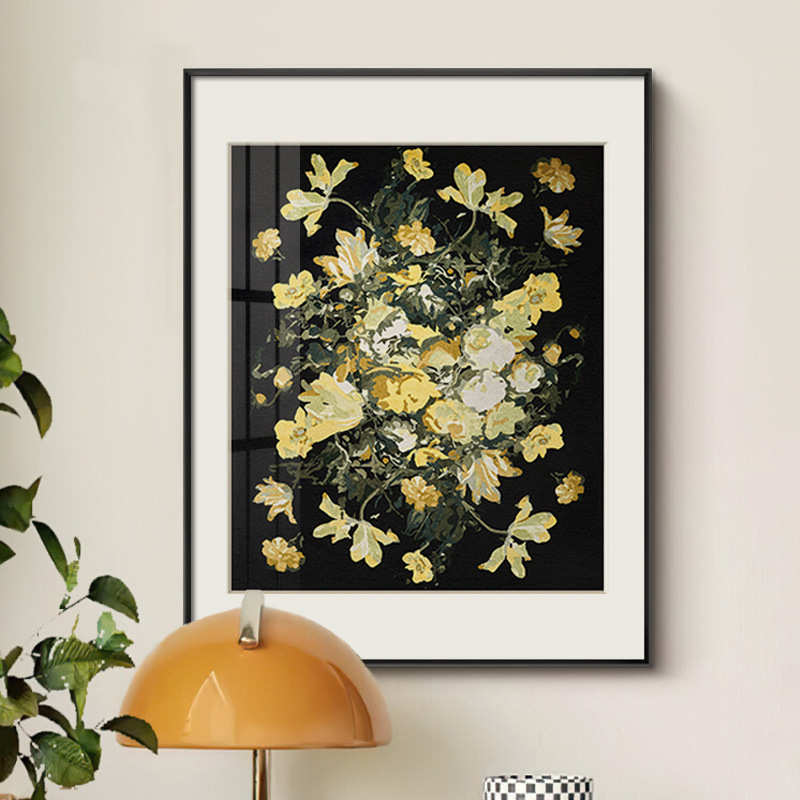 春韵 现代简约植物花卉装饰画民宿酒店卧室挂画北欧风复古壁画图片