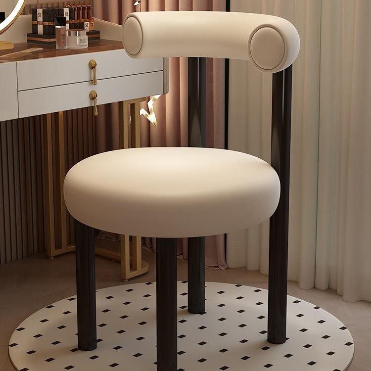 妆奶RZH油风化凳卧简约室化妆椅小胖羊椅羔毛梳妆台椅子女生轻奢