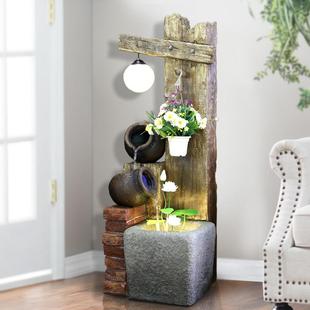 简约现代中式 饰礼品 落地摆件客厅玄关阳台水景加湿器办公室招财装