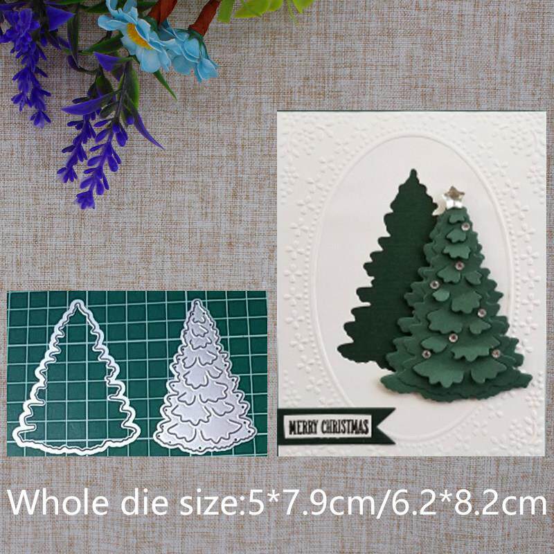 圣诞树 scrapbook切割模板 纸艺模具 手帐DIY 压花碳钢模板