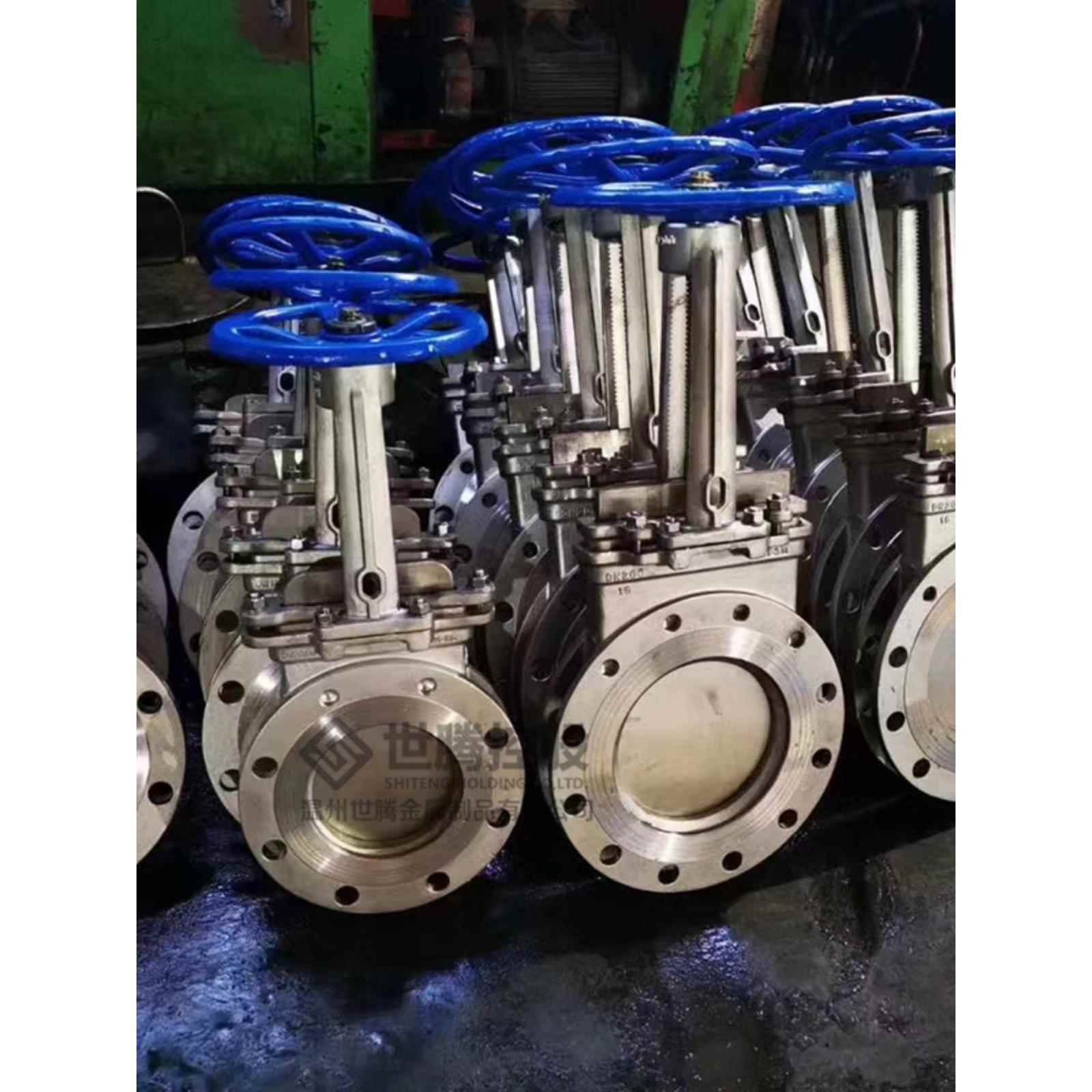 手动刀闸阀PZ73H排污水硬密封浆液渣浆阀不锈钢304法兰插板阀