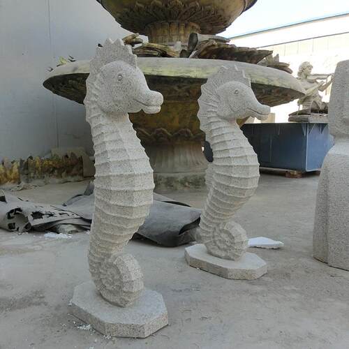 雕黄锈石鱼动泉物喷泉石工厂现货小区景观装饰石院雕流208水喷庭