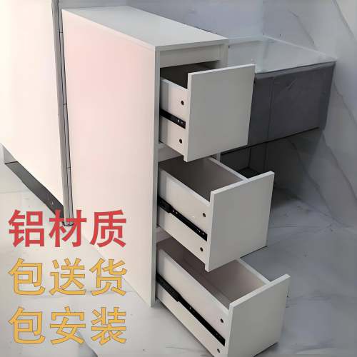卫生间蜂窝铝合金浴室柜半墙隔断柜侧边柜半干区干湿分离储物柜子