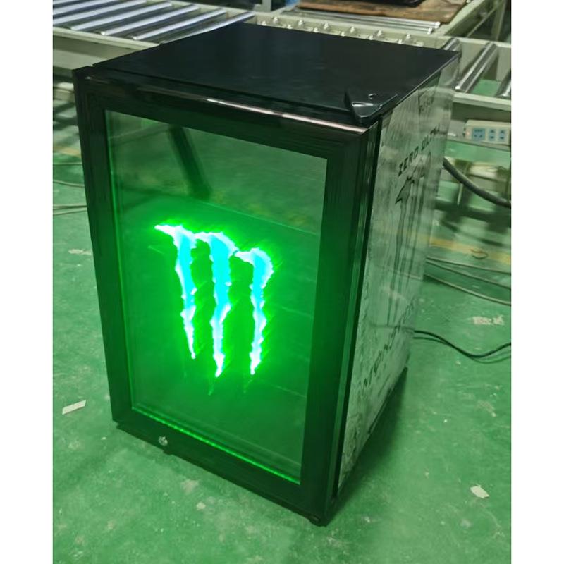 DIY玻璃门迷你饮料展示冰箱能量饮料展示柜