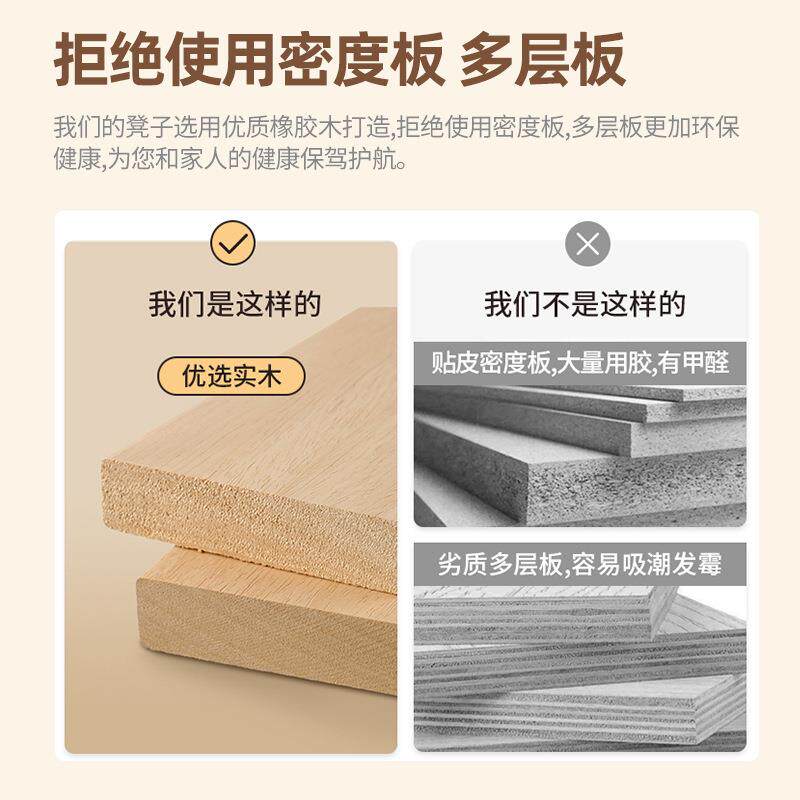 简约餐凳实圆凳凳家用木22210053头板凳软木包子客厅矮凳餐可叠放