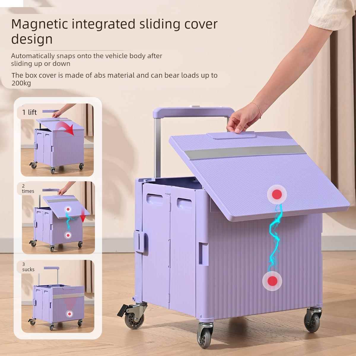 新款买菜小拉车便携折叠购物车 户外野餐拉杆车 拉货取快递神器