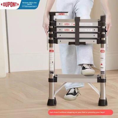杜邦梯子家用折叠伸缩人字形梯子铝合金加厚多功能便携式电梯小楼