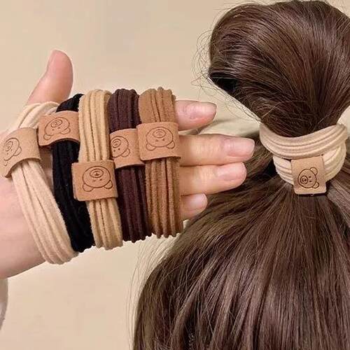 Cute bear hair ties, highly elastic and thickened hair bands