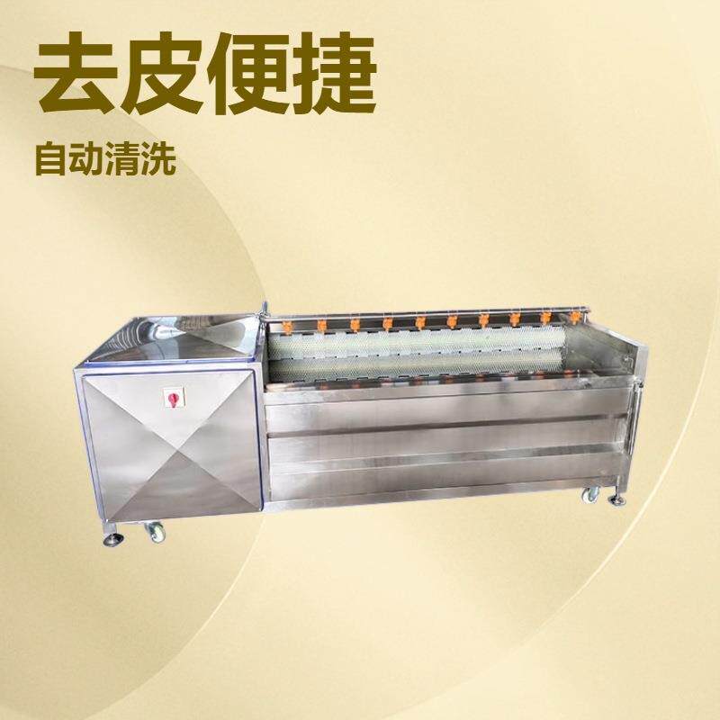 黄皮果清洗机柑橘红薯去皮全自动洗果机鸡心果芒果猪蹄毛辊清洗机