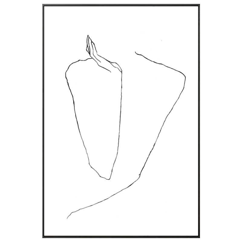 现代简约客厅沙发背景墙挂画人物线条创意壁画北欧风格抽象装饰画