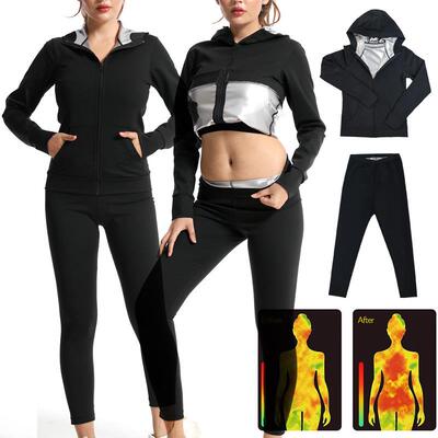 Men's and women's sweatshirt sportswear set, sauna long
