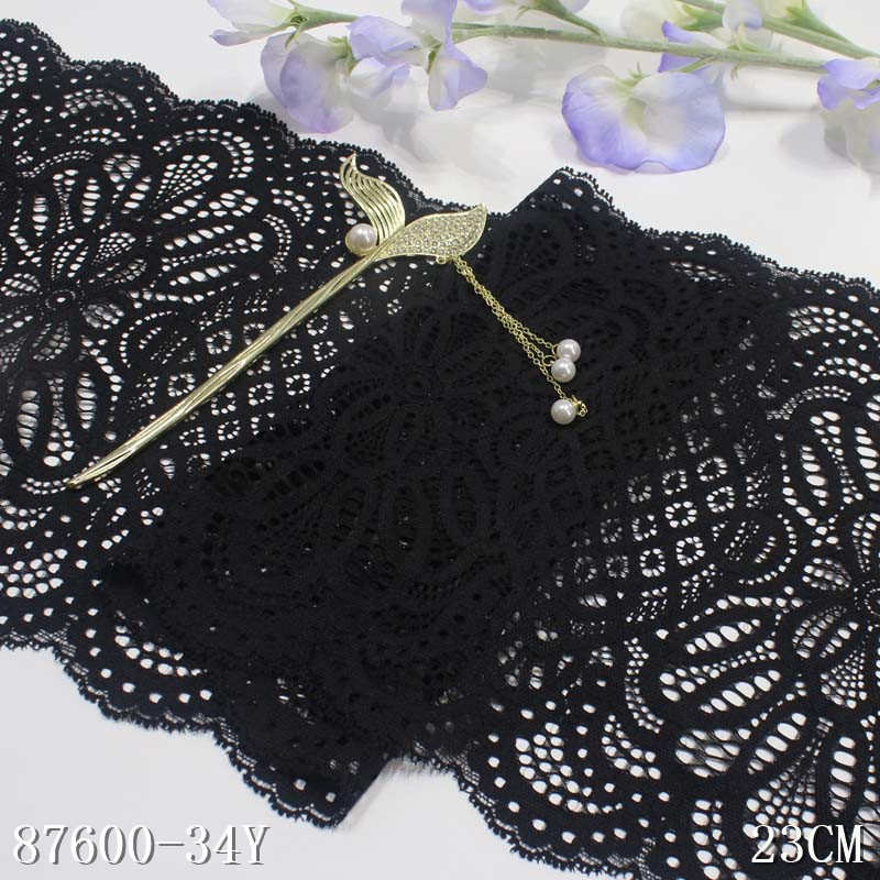 弹力精品布隆款胚唐辅料花边国风服重磅花边表演服装经编中蕾丝