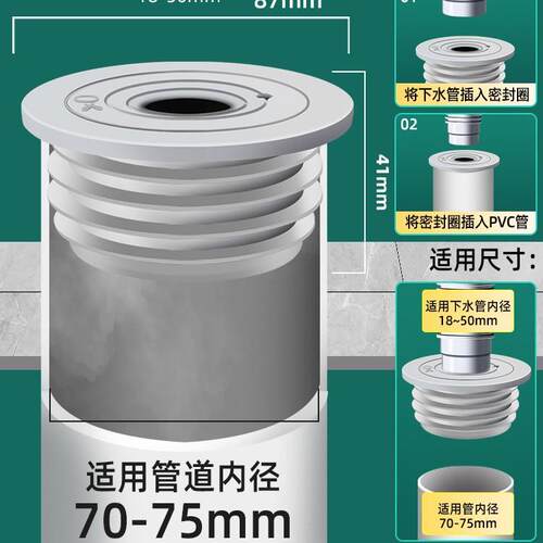 洗衣机厨房水管密封排水下水器