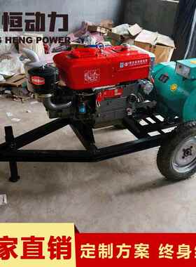 轮厂家生产15千瓦组柴油发电机带能移动单小型15缸kw发电DH-CT15G