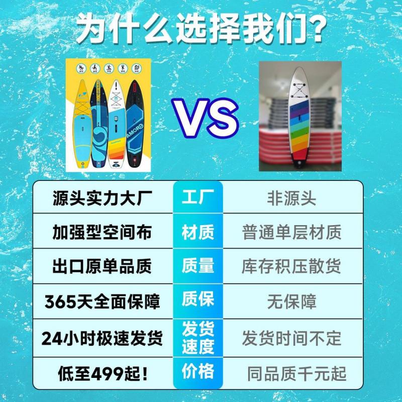 出口SUP充气冲浪桨板户外双层站立式划水板运动初学者充气滑水