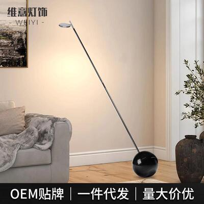 新款大理石北欧后现代落地灯设计师卧室床头灯创意艺术圆形落地灯