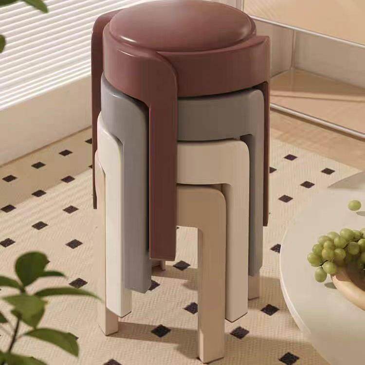 塑料软包旋风凳子家用加厚结实耐用可叠放圆凳高级感餐桌备用椅子,餐饮具,其它,淘宝优惠券,粉丝福利购,淘宝优惠卷