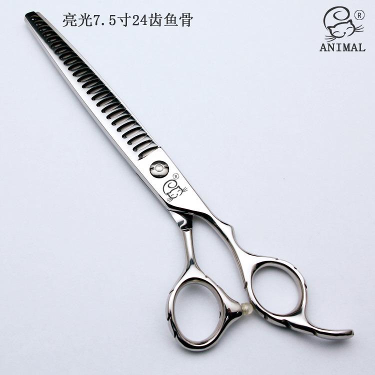 新款直销美发剪刀宠物剪剪刀牙剪鱼骨齿宠物用品440C 外贸包邮 可
