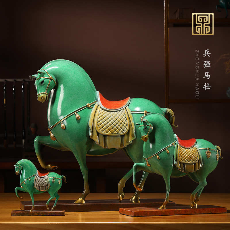 荣芙铜马摆件纪念品客厅办公室工艺品马到成功礼品装饰艺术品
