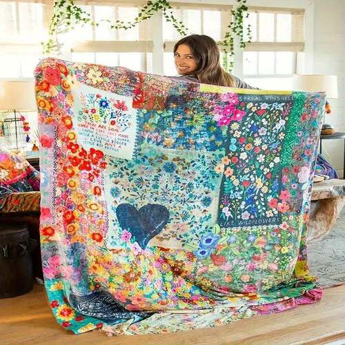 Funny Throw Blanket Smiling Dinosaurs HD Digital Print