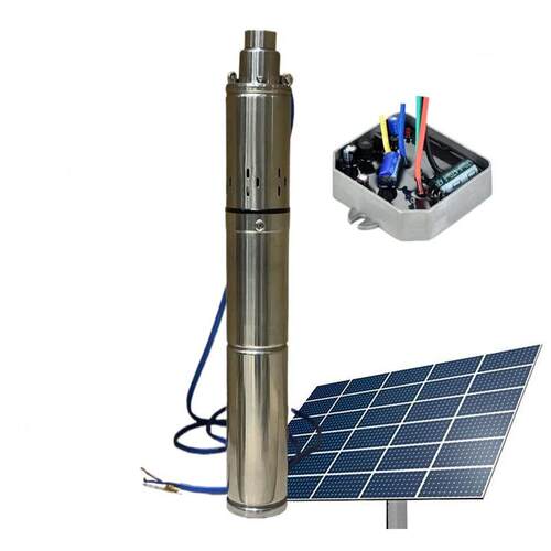 DC24V48V太阳能螺杆泵3寸内置控制器螺杆深井泵高扬程太阳能泵