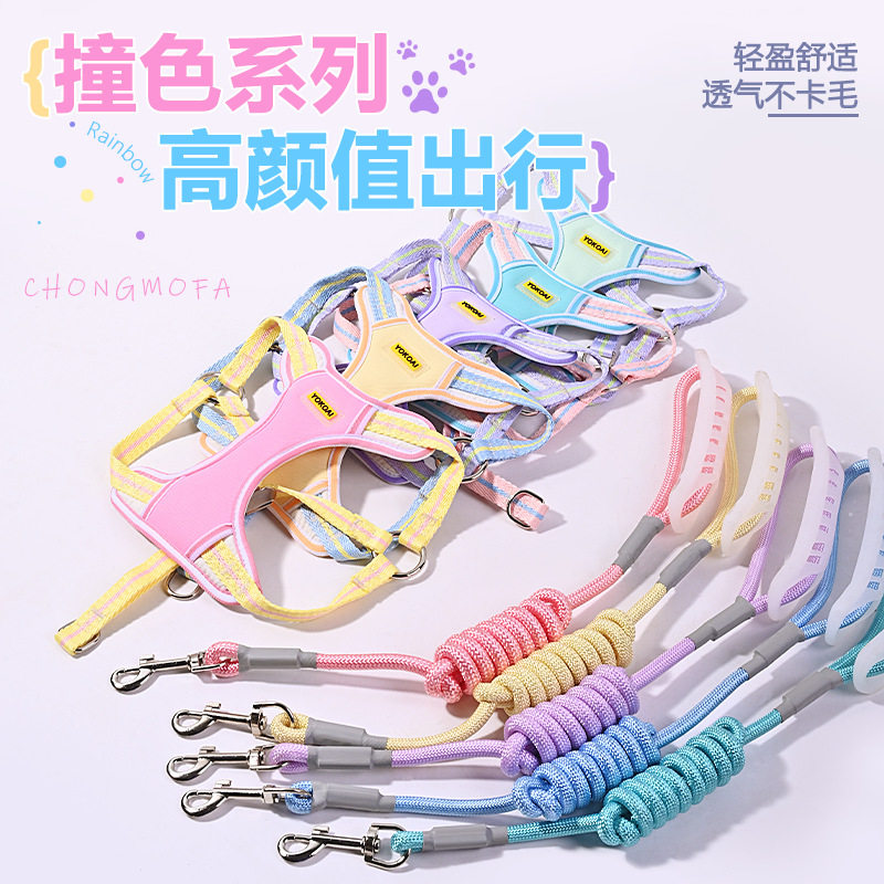 护胸狗狗牵引比熊泰迪狗牵引绳