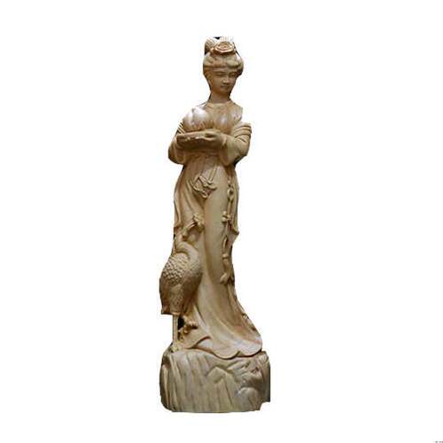 摆件人物木雕木雕工艺品摆件麻姑献寿木雕寿桃小叶木雕黄杨