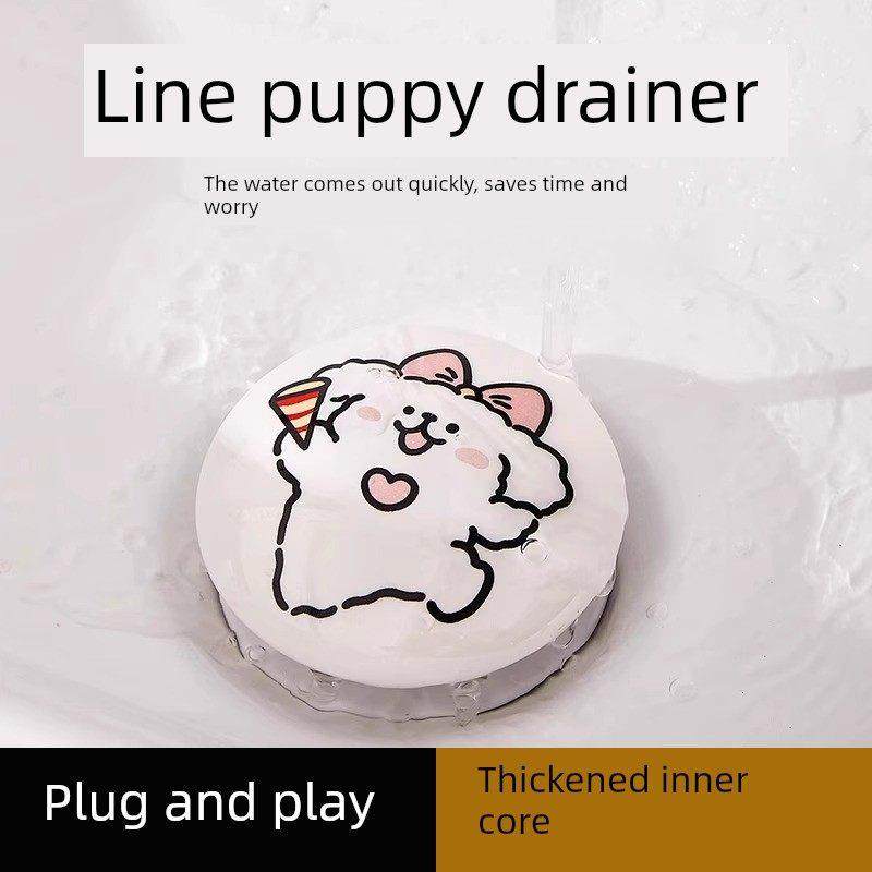 小狗排水可爱的小狗陶瓷洗脸盆浴室洗脸盆泄漏塞洗脸盆排水,家装主材,下水器,淘宝优惠券,粉丝福利购,淘宝优惠卷