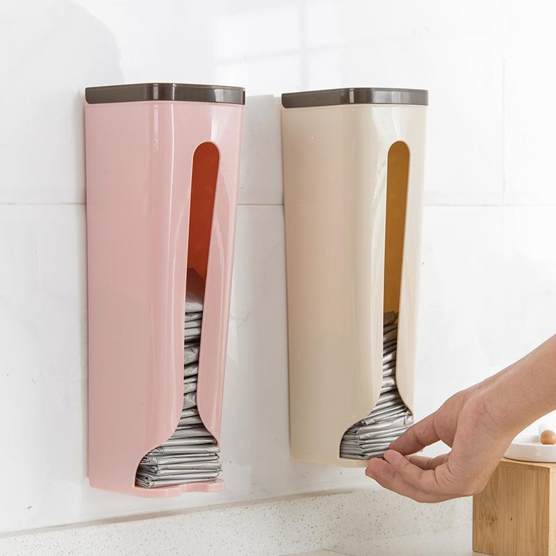 Wall-Mounted Large Capacity Plastic Bag Dispenser for Kitche