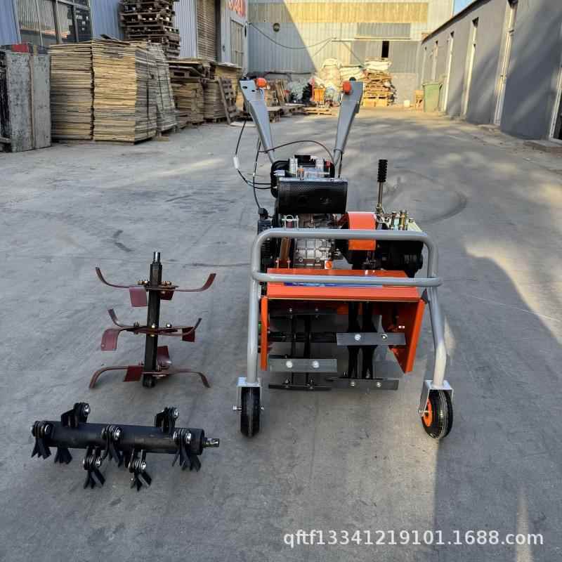四驱柴油加宽800mm除草机松土旋耕开沟机齿轮变速箱传动除草机