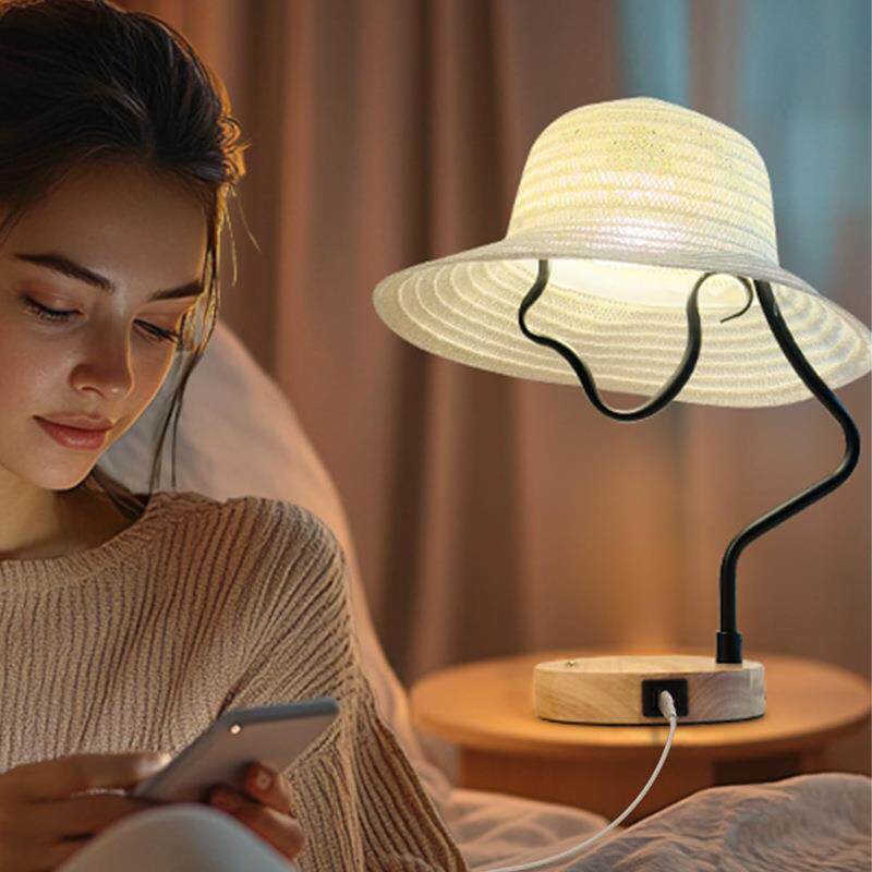 北欧触摸LED创意铁艺人头台灯美式乡村家居装饰床头儿童房阅读灯