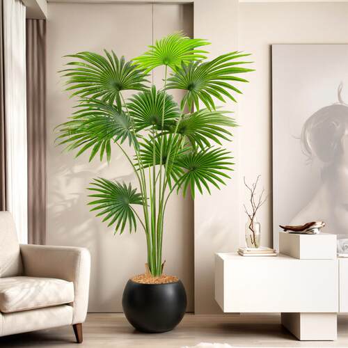 仿真绿植假植物造景高端轻奢大型室内盆栽装饰摆件蒲葵仿真花摆