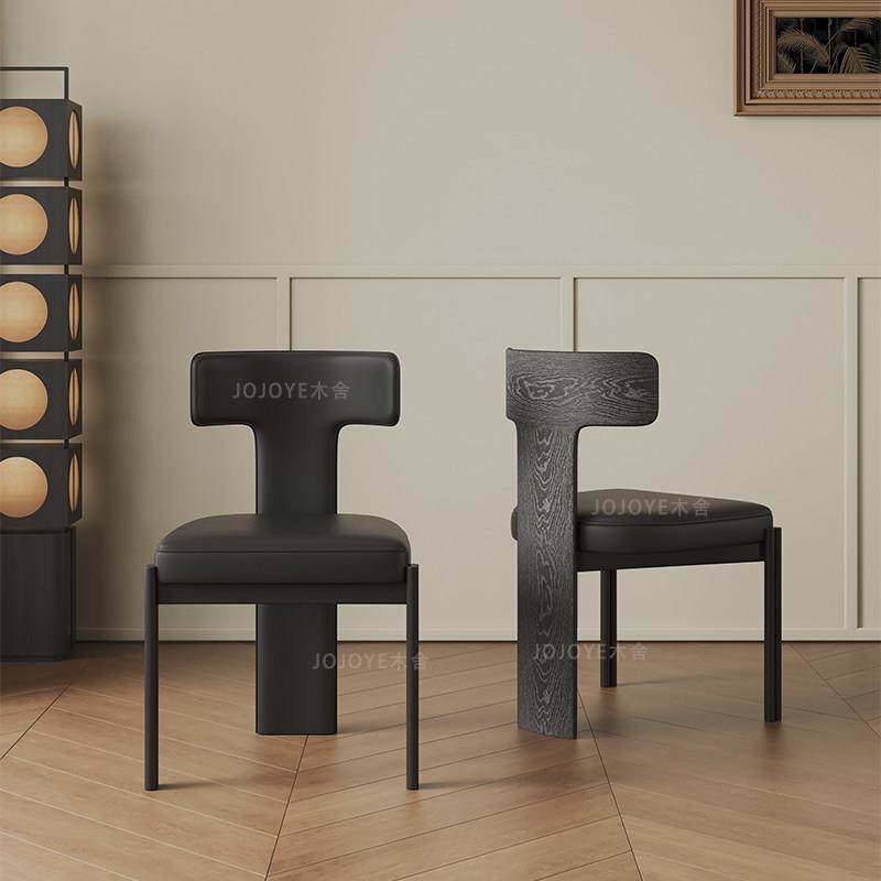 意式极简实木餐椅家用高级设计师餐桌靠背椅高级感餐椅咖啡厅椅子,住宅家具,餐椅,淘宝优惠券,粉丝福利购,淘宝优惠卷