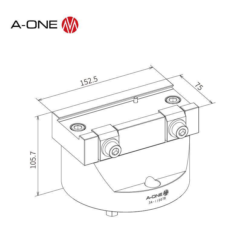 A-ONE加工中心夹具U50燕尾托板G 五轴机床重复定位夹紧工装夹具