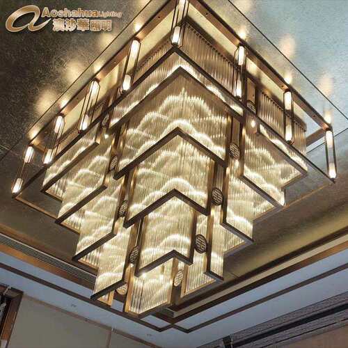 大堂水晶工程灯创意奢华非标吊灯Hotel Grand Crystal Chandelier