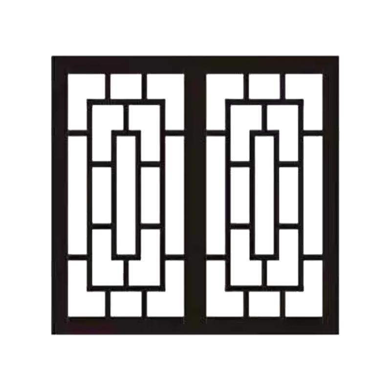 中式缕空雕铝窗花铝花方管接仿古焊隔断金属屏风中式铝花格栅合格