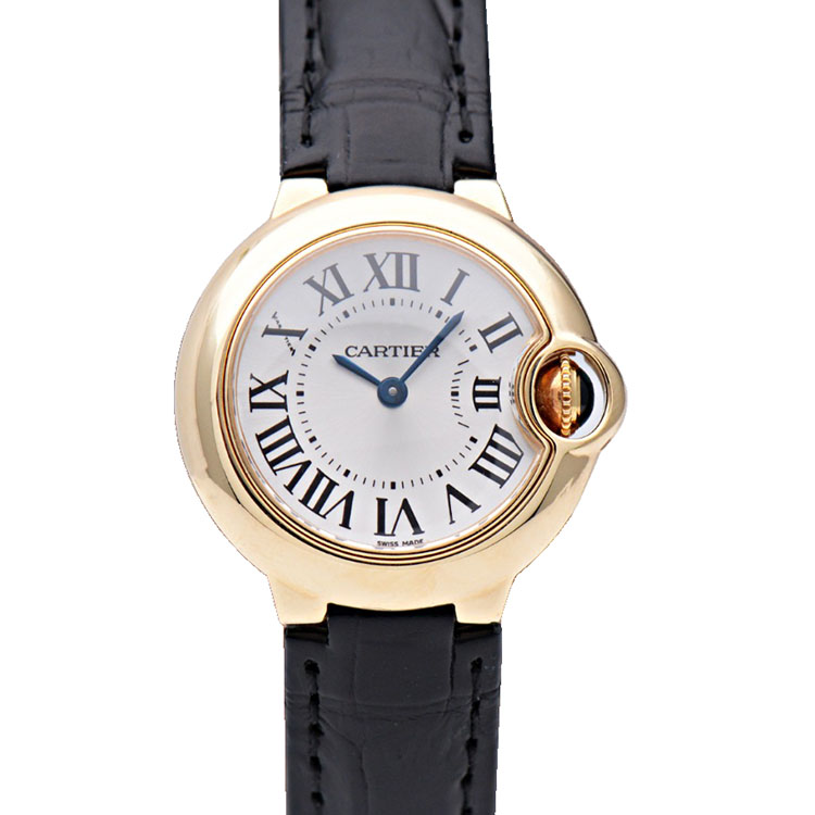 [9.8新]卡地亚蓝气球18K黄金28mm石英女表W6900156