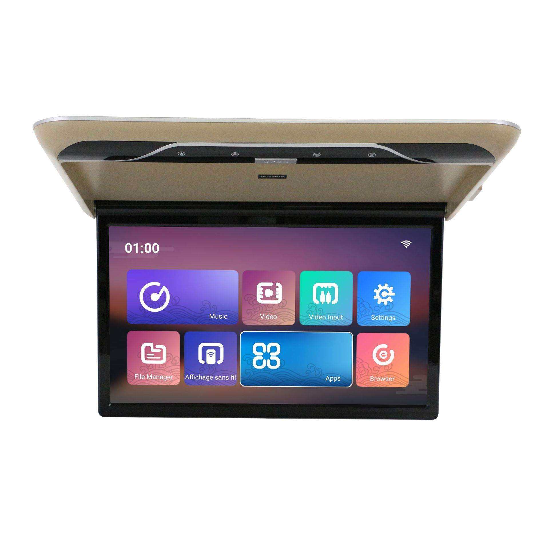 22寸房车商务车大巴通用车载高清显示屏电视安卓触摸吸顶显示器