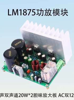 原装LM1875功放模块立体声20W*2胆味功放板成品 低失真GC人声之王