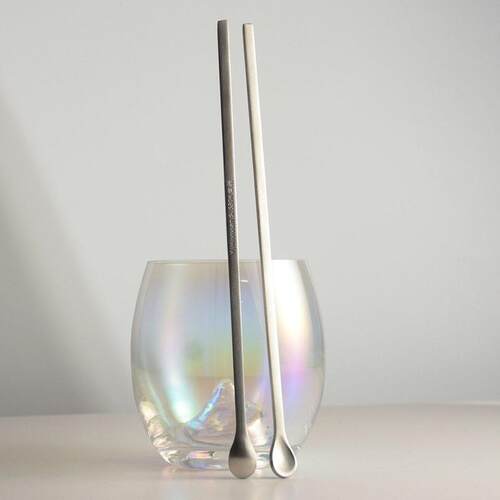 20cm long handle spoon mixing rod stainless steel