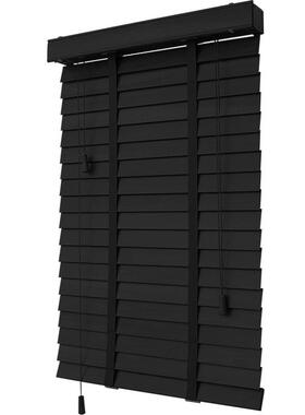 黑色全实百窗帘木质木客厅AL1004M0卧室办公室阳书房遮光遮直叶销