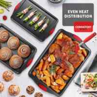 Cookie Baking Sheet Set Baking Pan Nonstick Kitchen Bakeware thumbnail 7