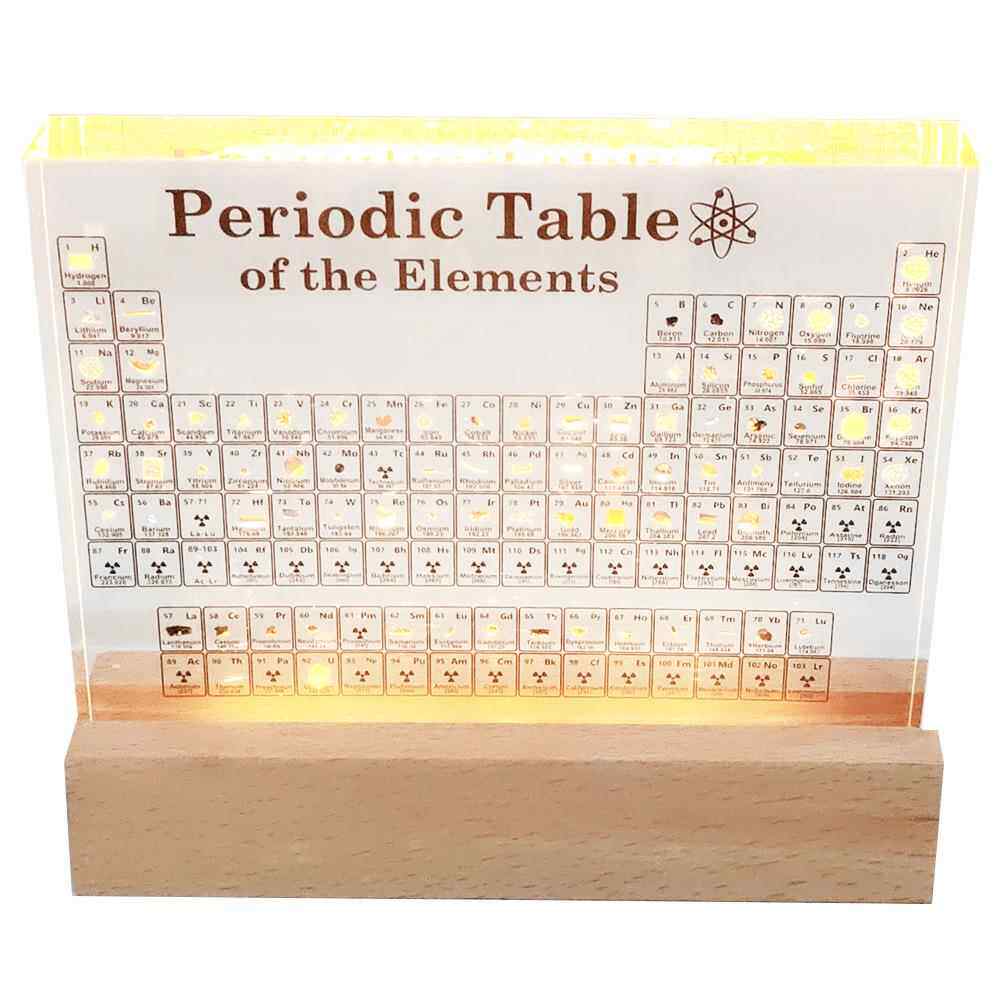 大号高透实物化学元素表摆件镶嵌物质亚克力内埋83种真实化学周期