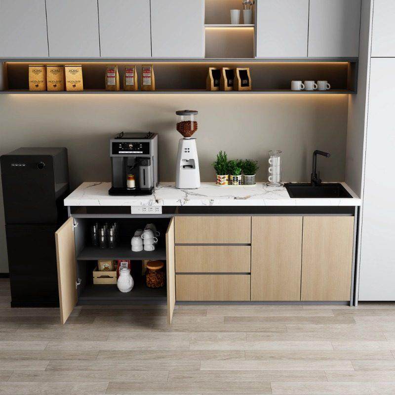 办公室水吧台一体柜商用休闲 靠墙公司茶水间咖啡大理石吧台切洗,住宅家具,餐边柜,淘宝优惠券,粉丝福利购,淘宝优惠卷