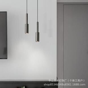 全铜床头吊灯卧室现代简约创意2023新款轻奢网红长线极简小吊灯具
