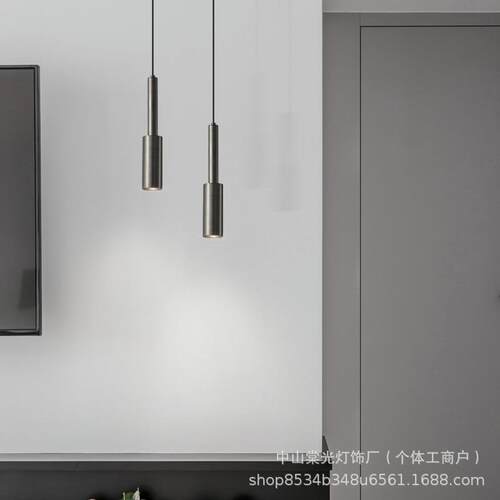 全铜床头吊灯卧室现代简约创意2023新款轻奢网红长线极简小吊灯具