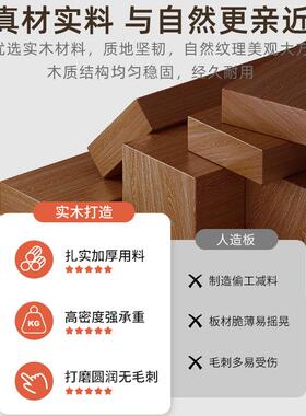 实木移动书架型置物落地矮柜客厅沙EF27发小多边层带轮小推车收架