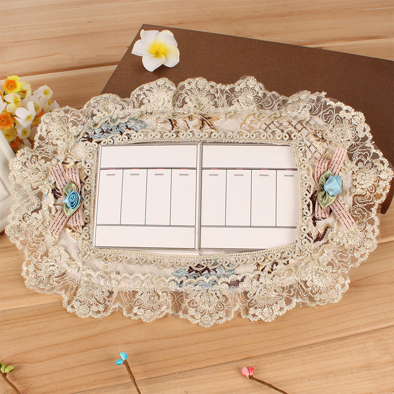 保护套防尘罩布艺蕾丝刺绣开关套