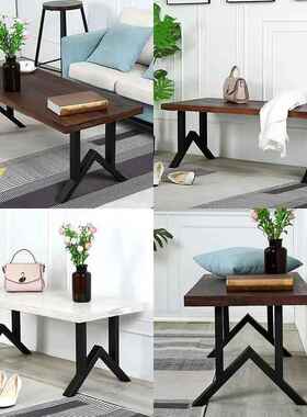 黑色加厚铁艺桌腿现代简约五金吧台办公桌脚支架创意书桌餐桌脚