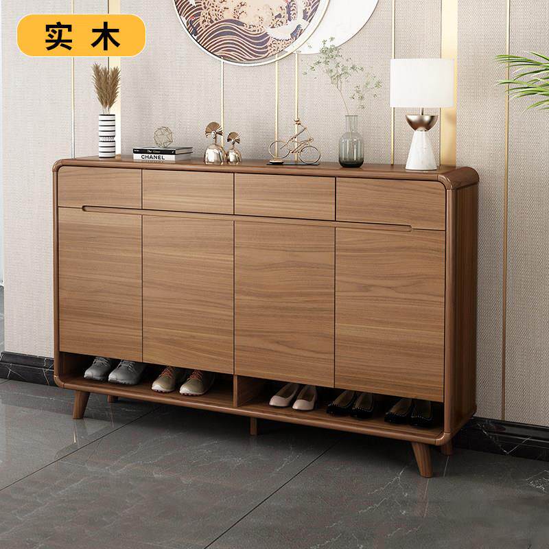 简约鞋柜家用门口大容量入户玄关收纳柜新中式客厅进门收纳门厅柜
